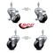 Service Caster 3 Inch Soft Rubber Wheel Swivel 10mm Threaded Stem Caster Brakes SCC, 2PK SCC-TS20S314-SRS-M1015-2-TLB-2 - alternate 1